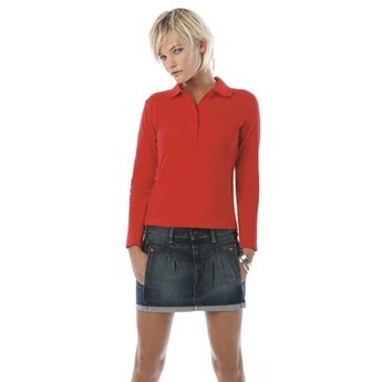 Polo Piqué Manches Longues Femme