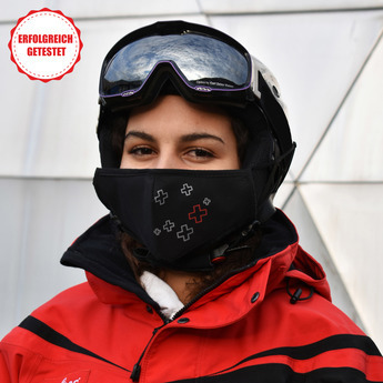 Stoffmaske für Skihelm "Swiss"