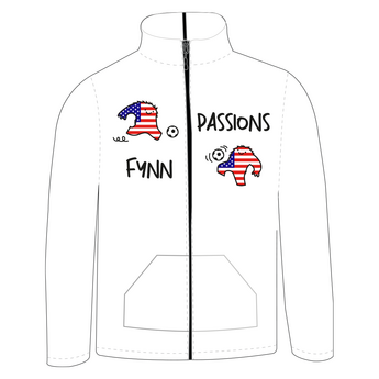 Sweatshirt mit doppeltem Reißverschluss "USA"