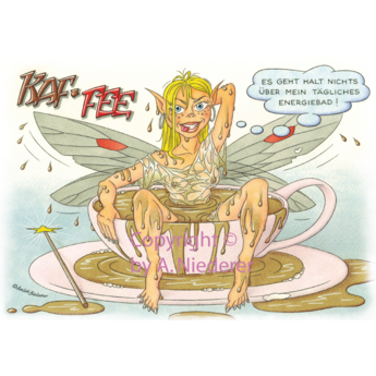 Caf-fee T-Shirt weiss