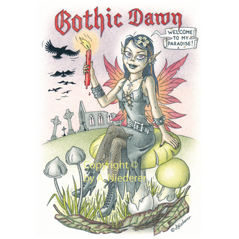 Gothic-fairy T-Shirt weiss