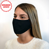 Schwarze Stoffmaske - Druck inbegriffen